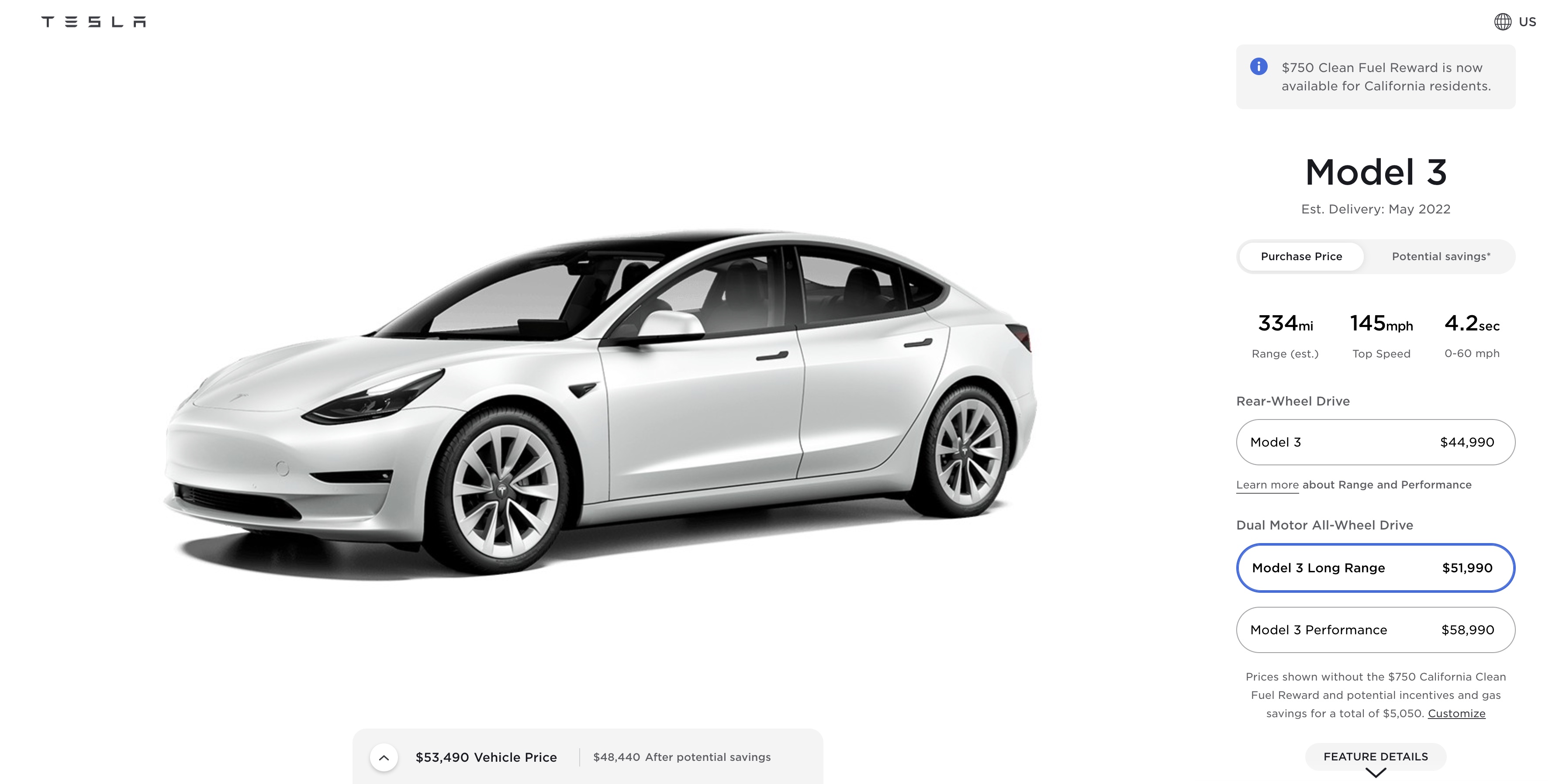 Tesla model 3 long deals range battery replacement cost