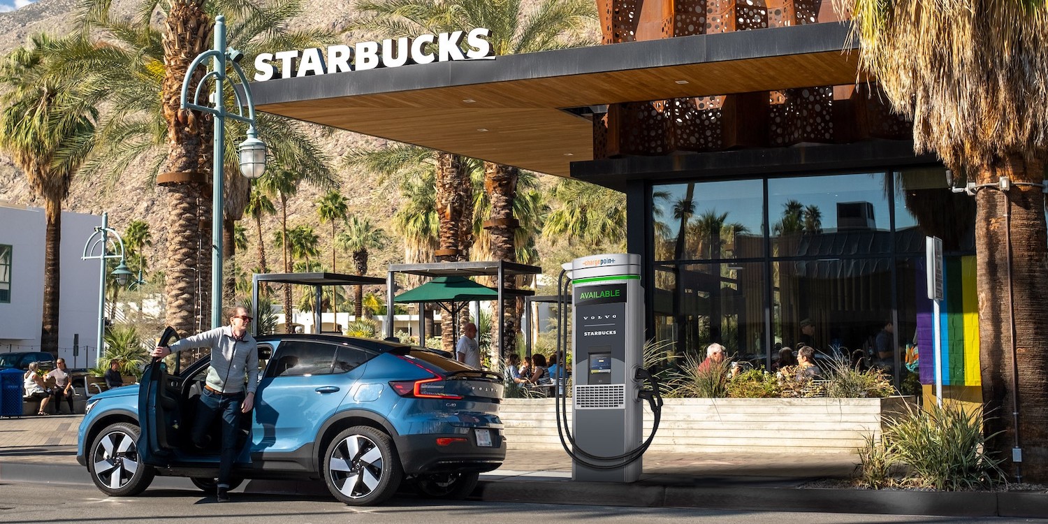 Volvo Starbucks C40 Chargepoint