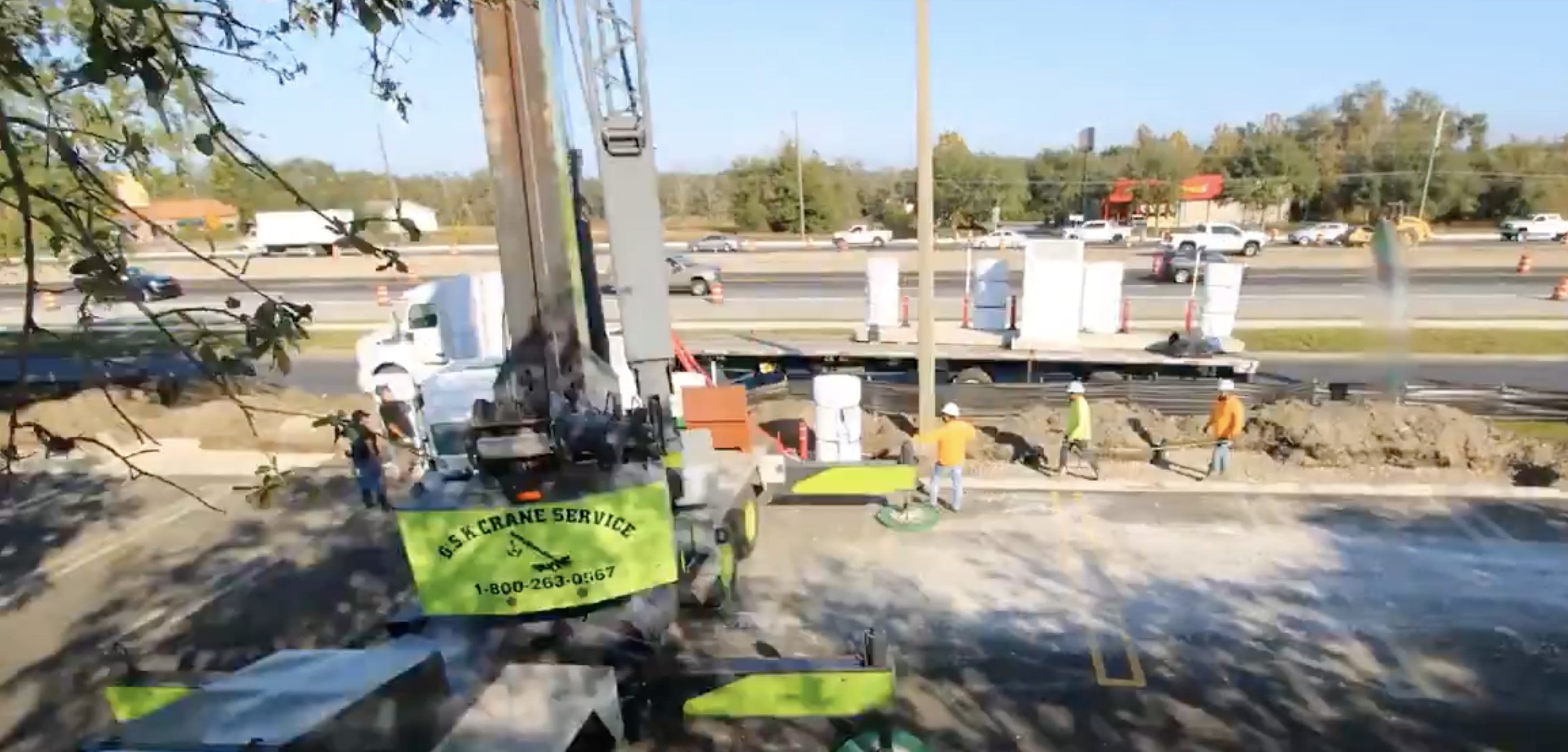 Tesla supercharger store construction