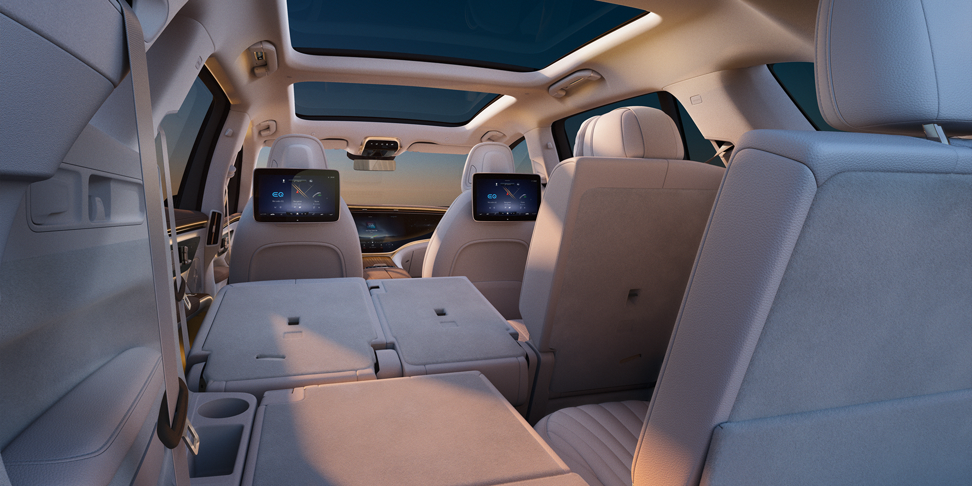 Mercedes EQS SUV Rear Interior