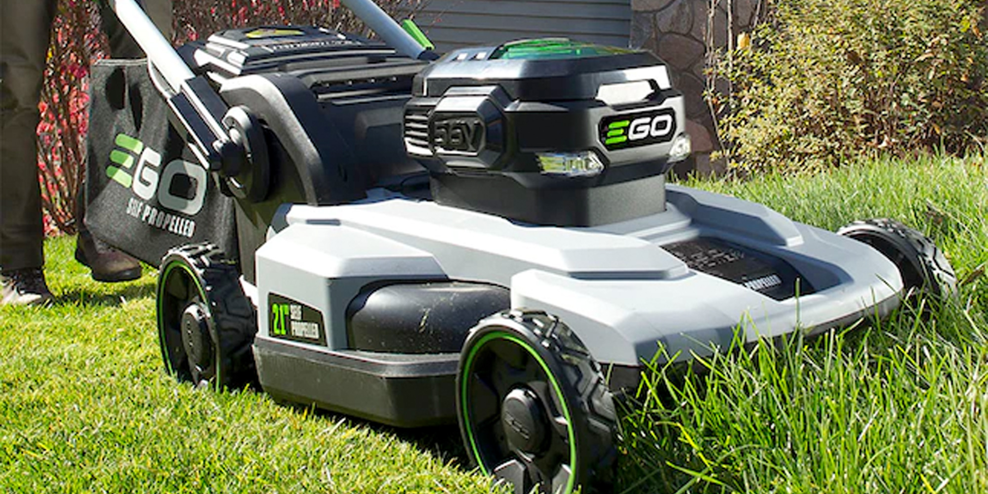 Green electric online mower