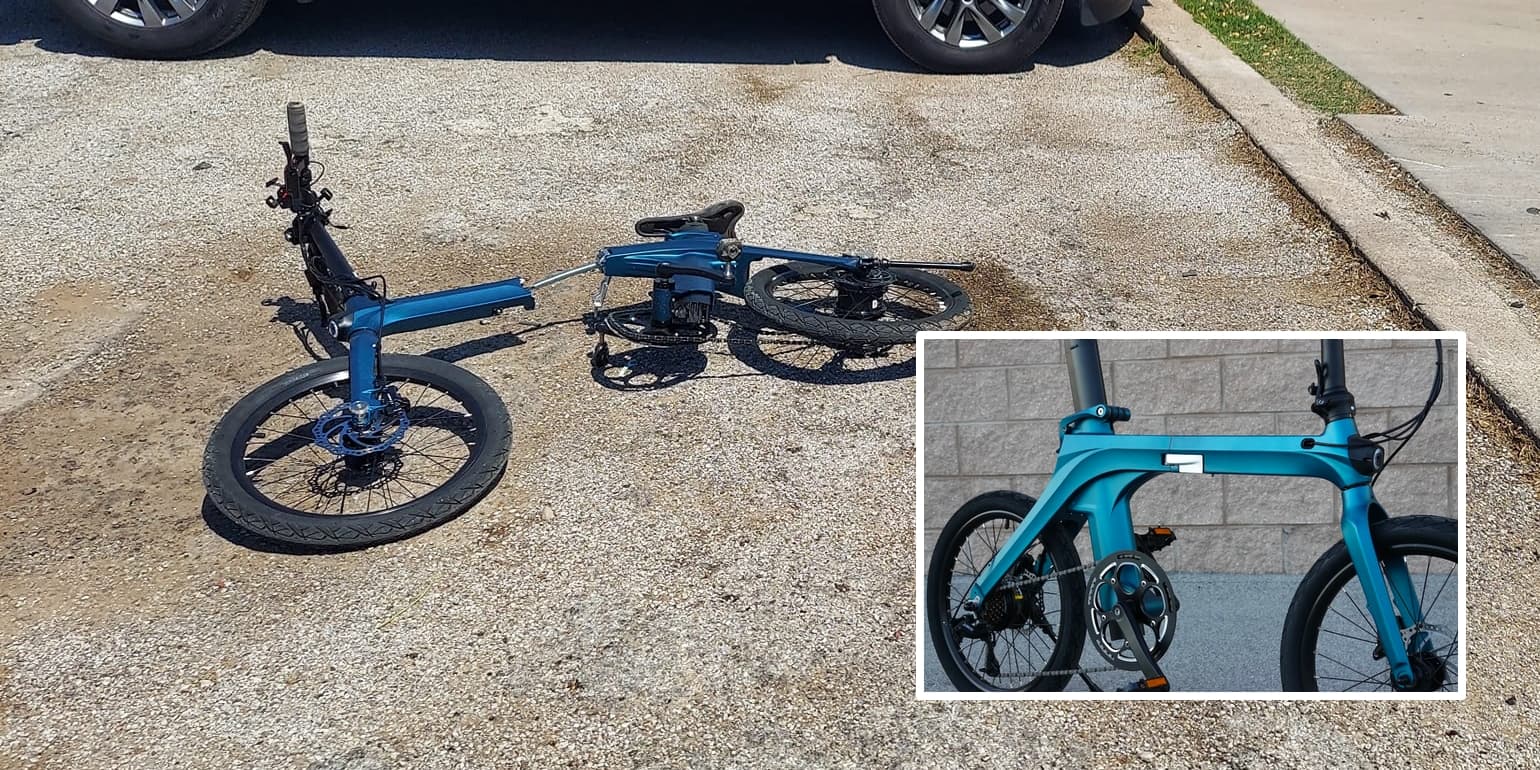 Fiido X electric bike verified to have problem breaking in half