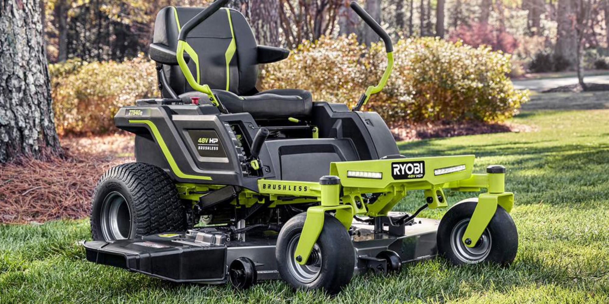 Ryobi lawn best sale mower ride on