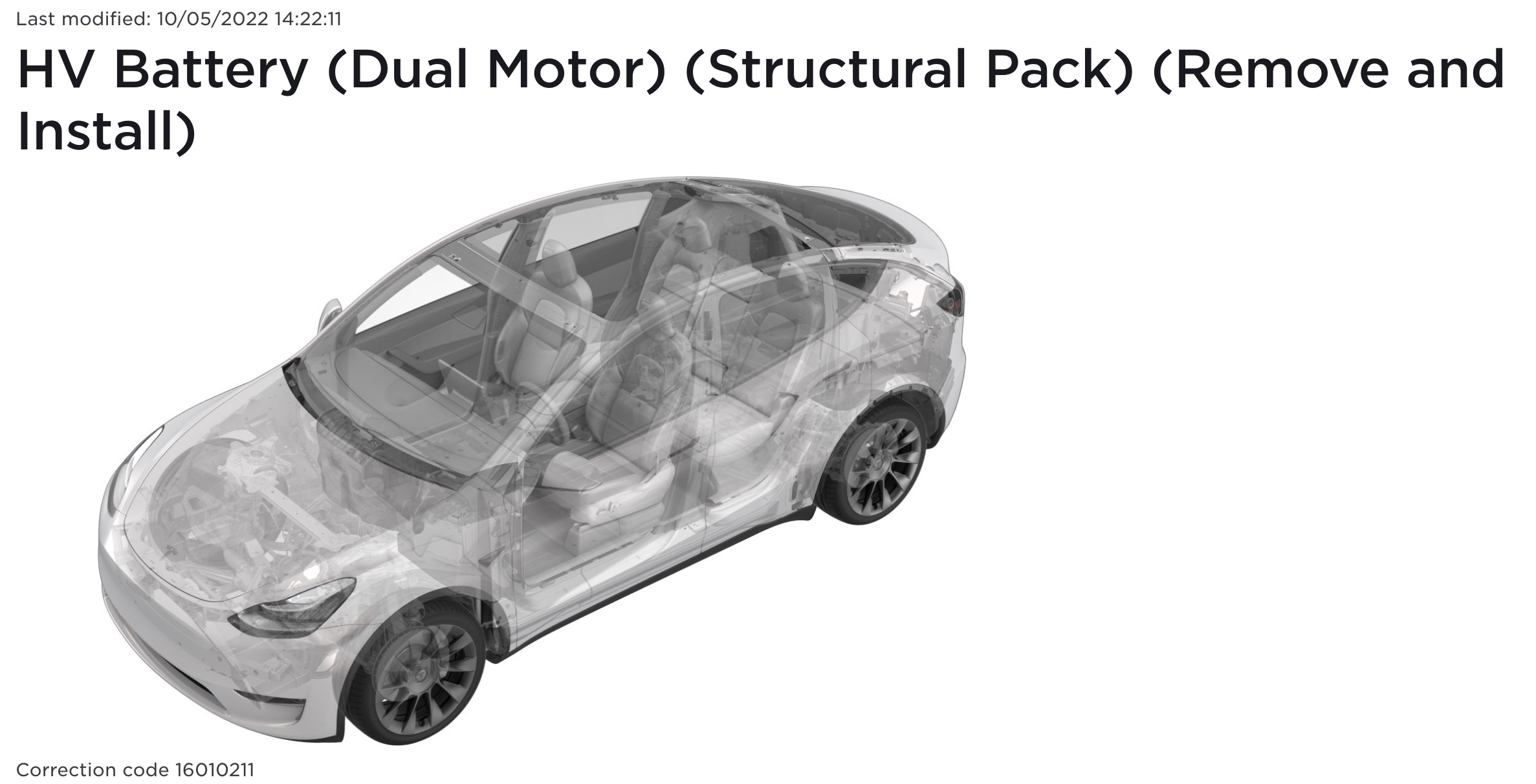 Tesla structural battery pack is removable, but it's quite an ordeal