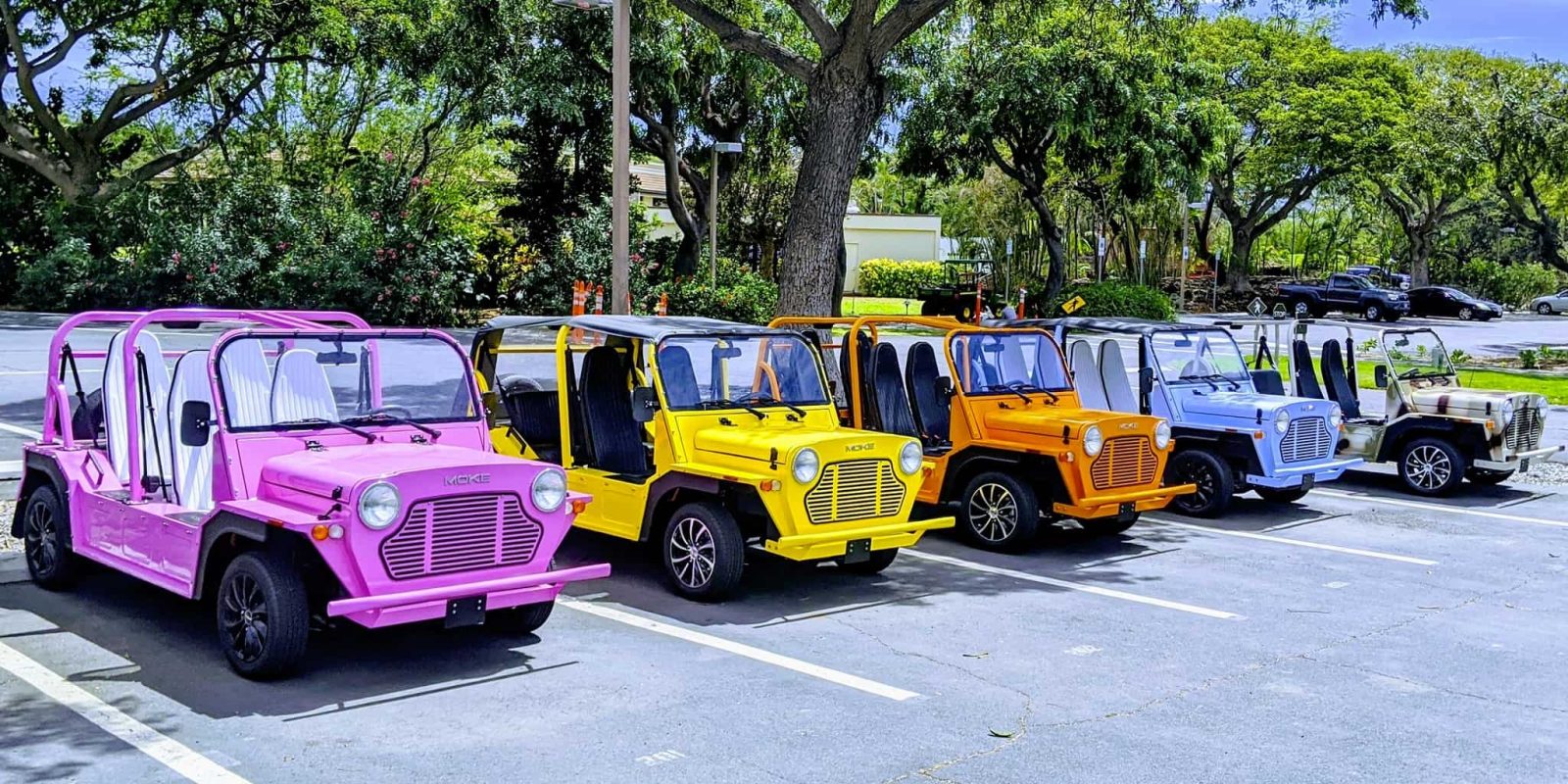 Fun little electric jeep-like Moke vehicles now renting out in the US