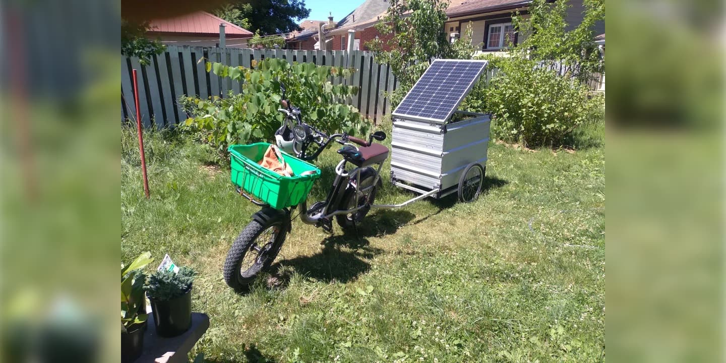 diy solar trailer electric bike