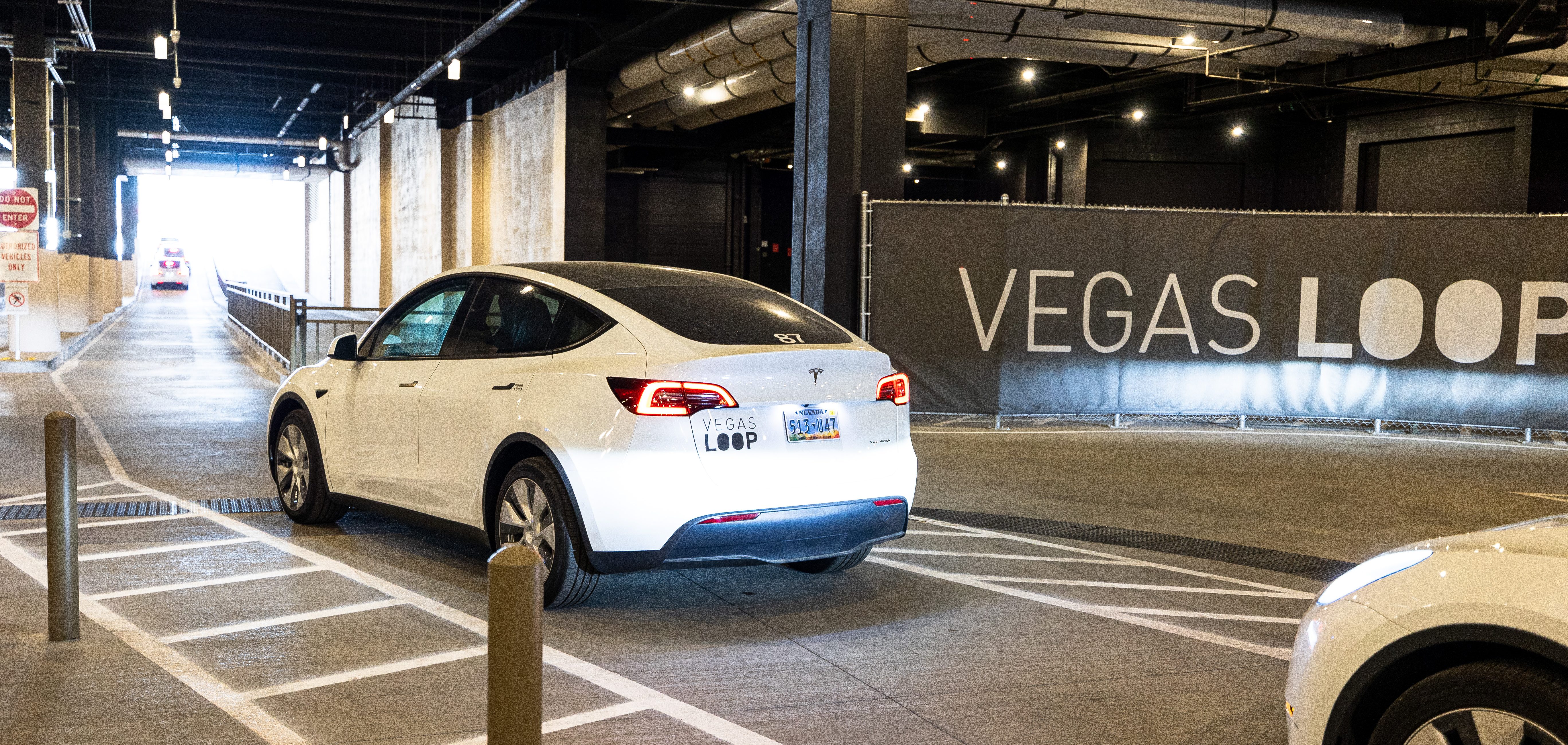 Watch Teslas Slowly Move Through Elon Musk's New Las Vegas Tunnel