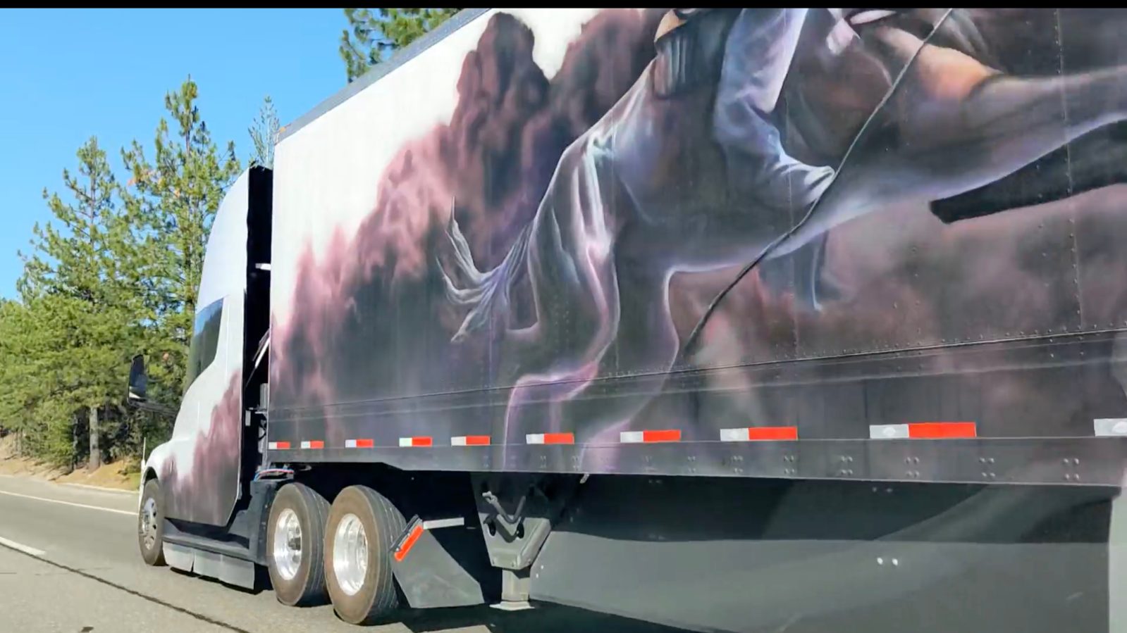 Tesla Semi electric truck artwork