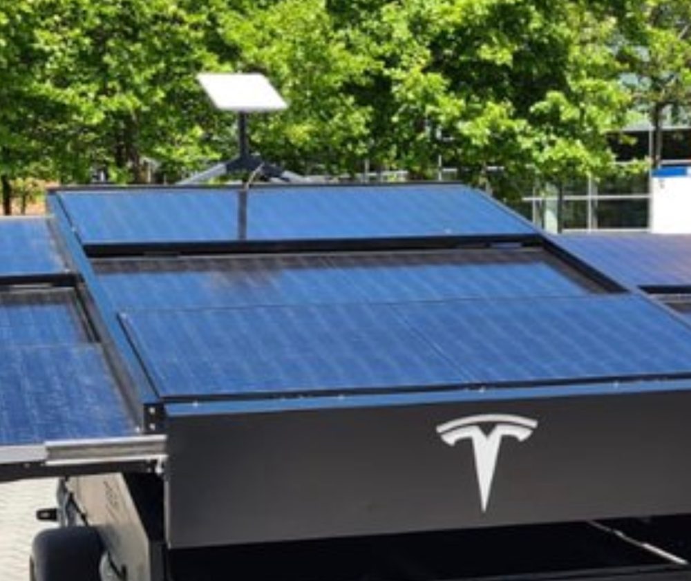 Tesla unveils solar range extender trailer with Starlink internet terminal