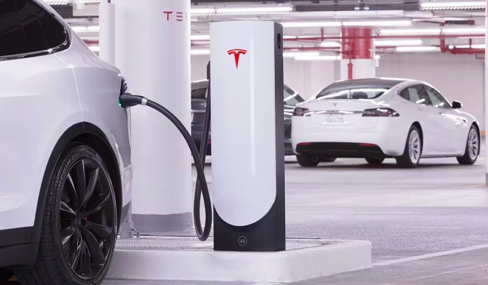 Tesla Supercharger V4 design revealed in new station plan Electrek