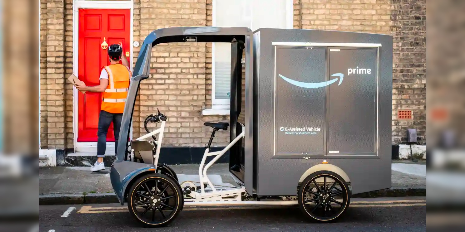 jeugd Regeneratie Grafiek Amazon swapping cargo vans for cargo e-bikes in new delivery pilot