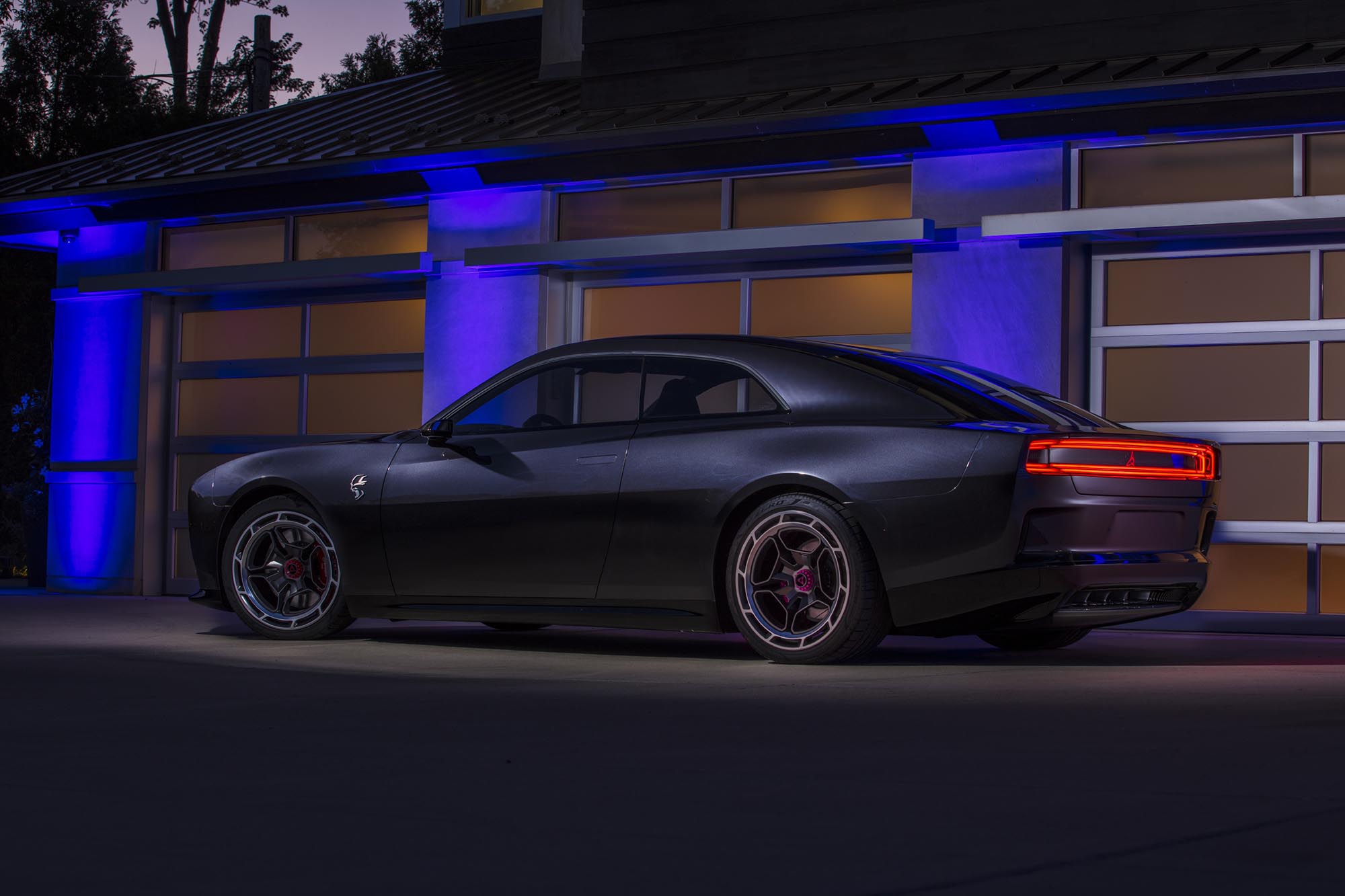 Dodge shows ‘Banshee’ electric Charger concept an EV with exhaust