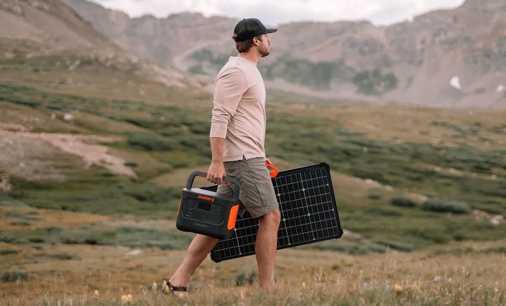 The Jackery Solar Generator 1000 Pro charges from the sun in 1.8 hours