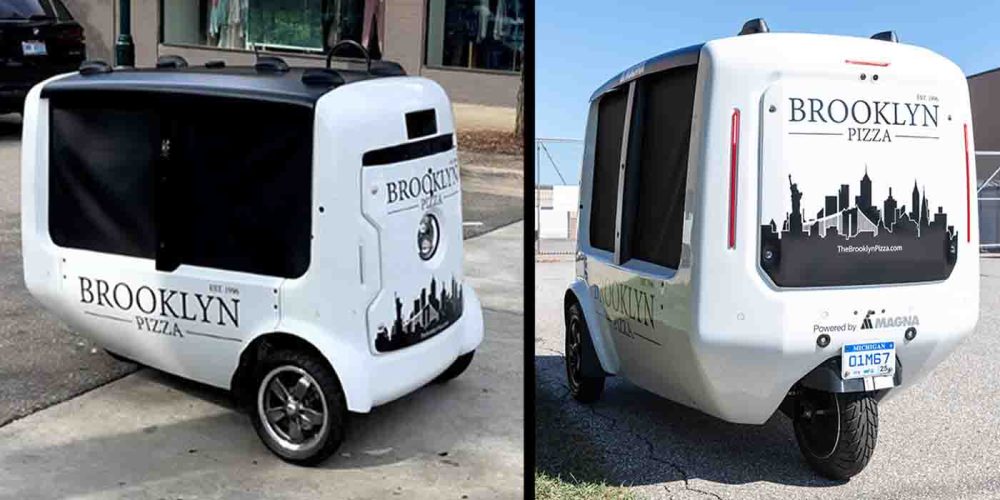 Magna pilots autonomous pizza delivery robot in Detroit
