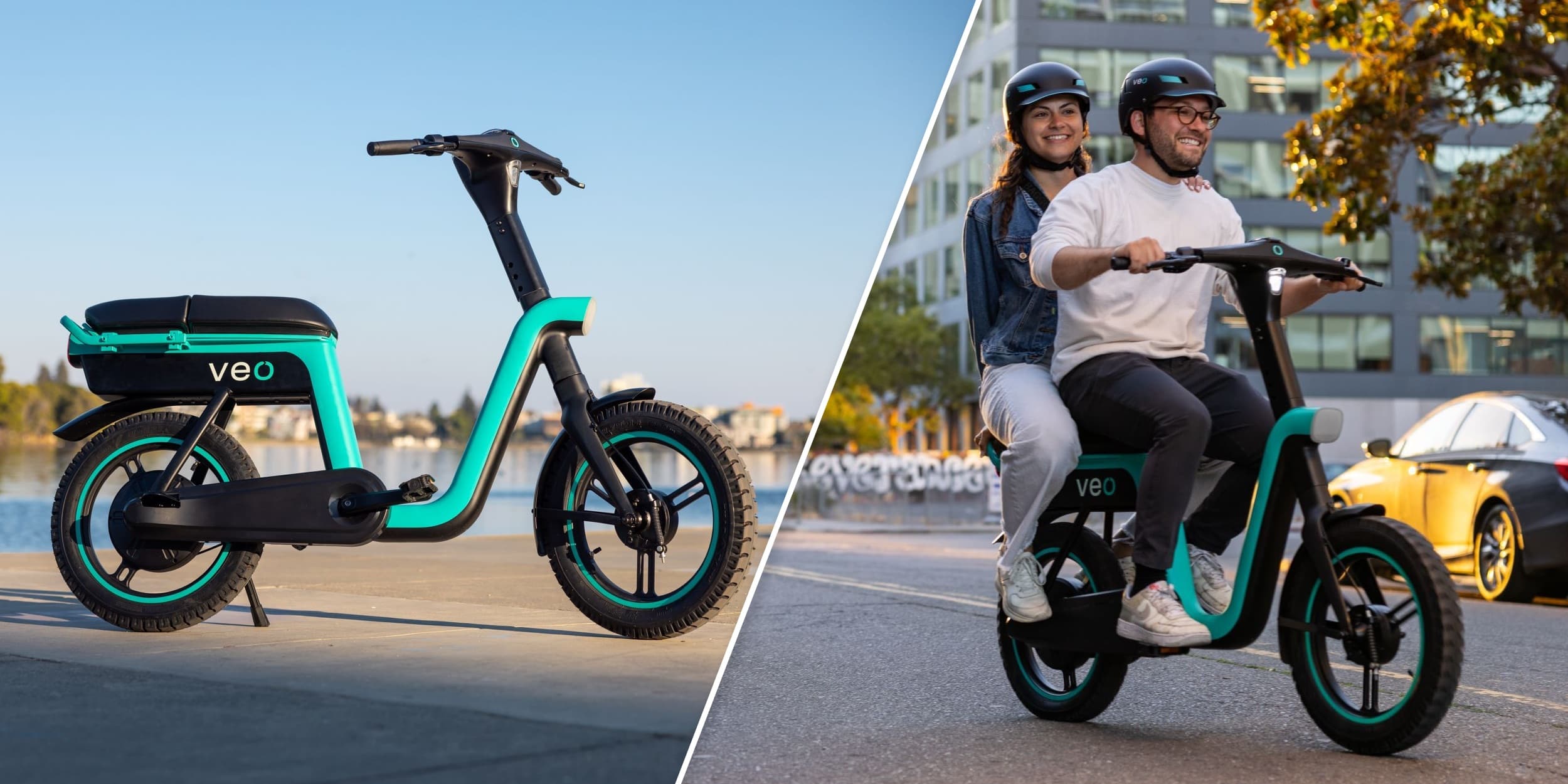 Veo unveils new shared two seater electric scooter doubling utility