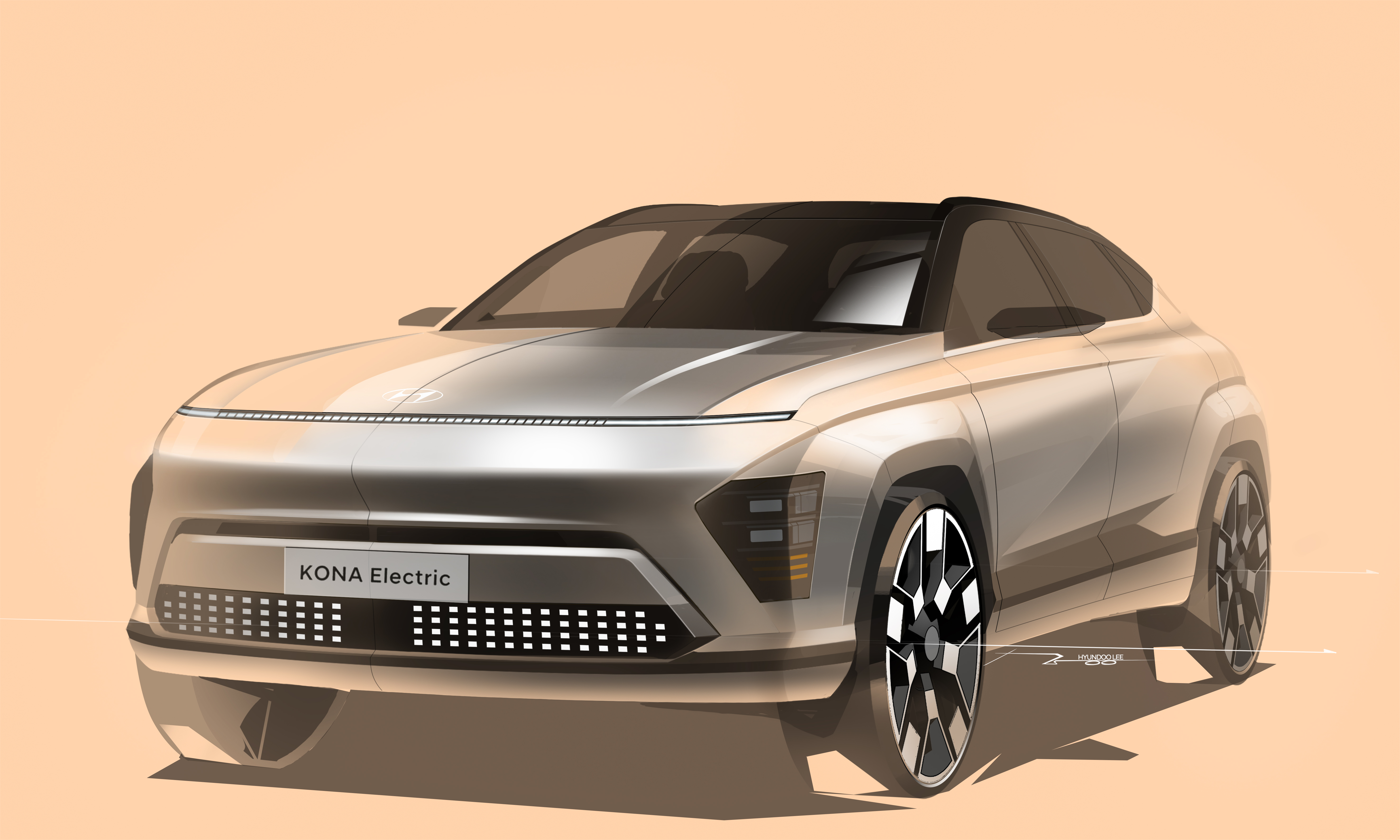 Hyundai shows 'EV-derived, futuristic design' for 2024 KONA