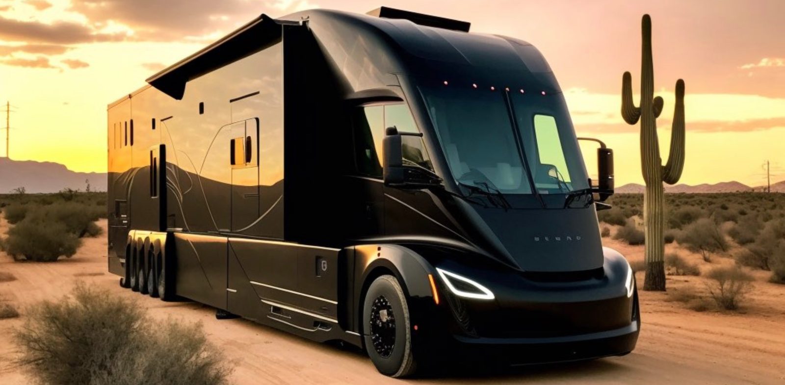 Tesla Semi-Electric Caravan