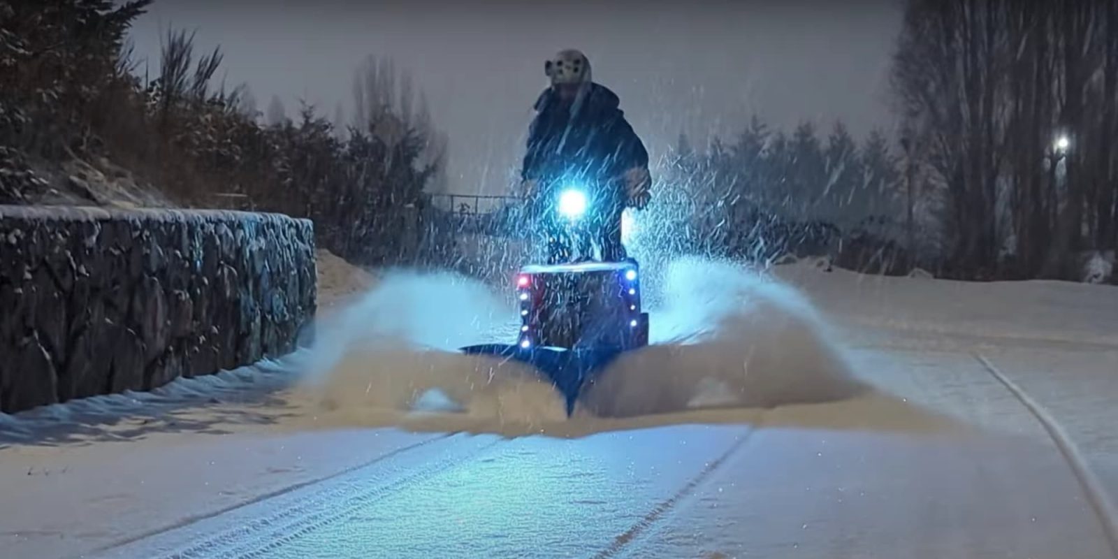 e-bike snow plow