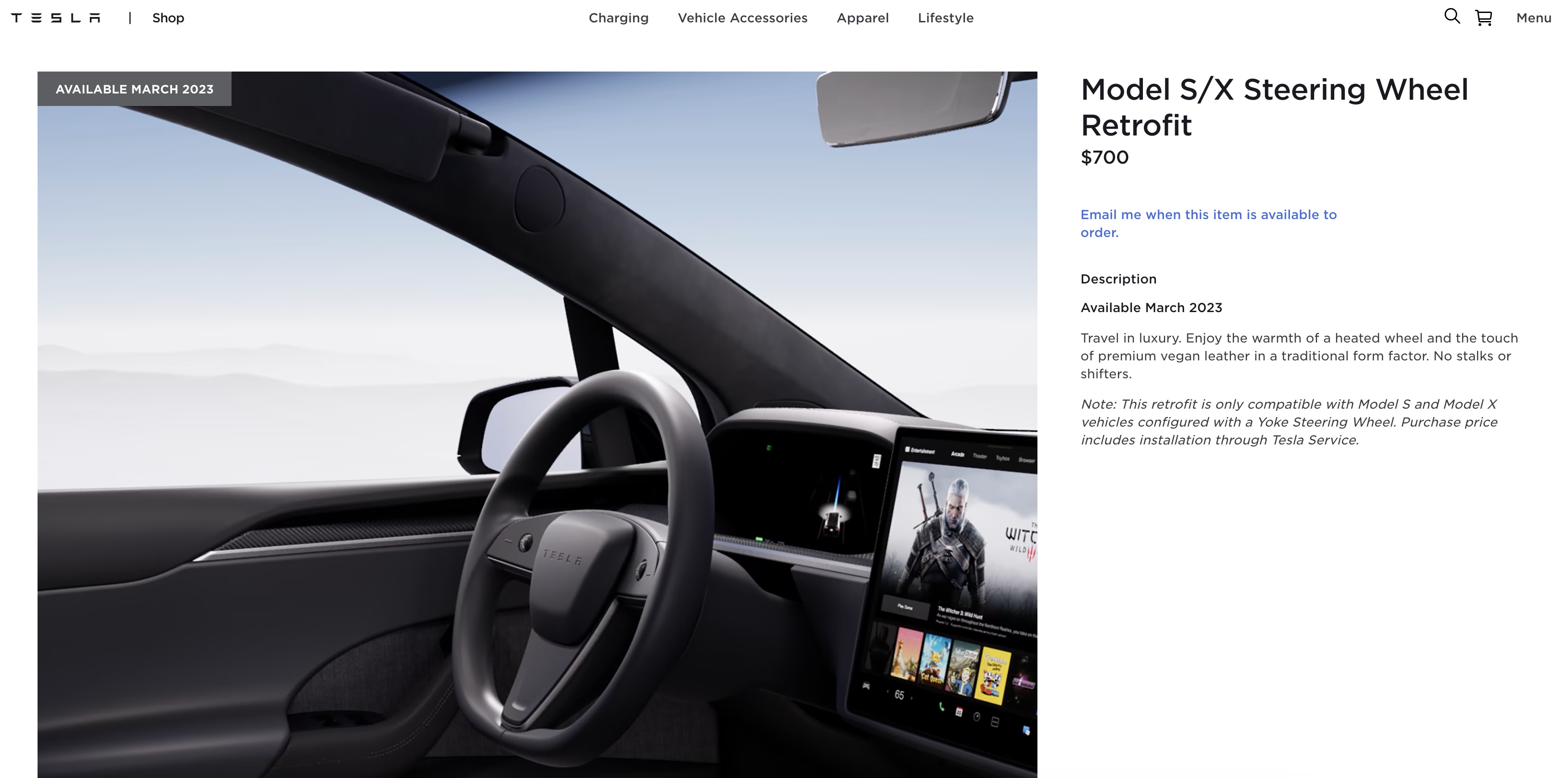 Tesla starts offering 700 round wheel retrofit for people with yoke