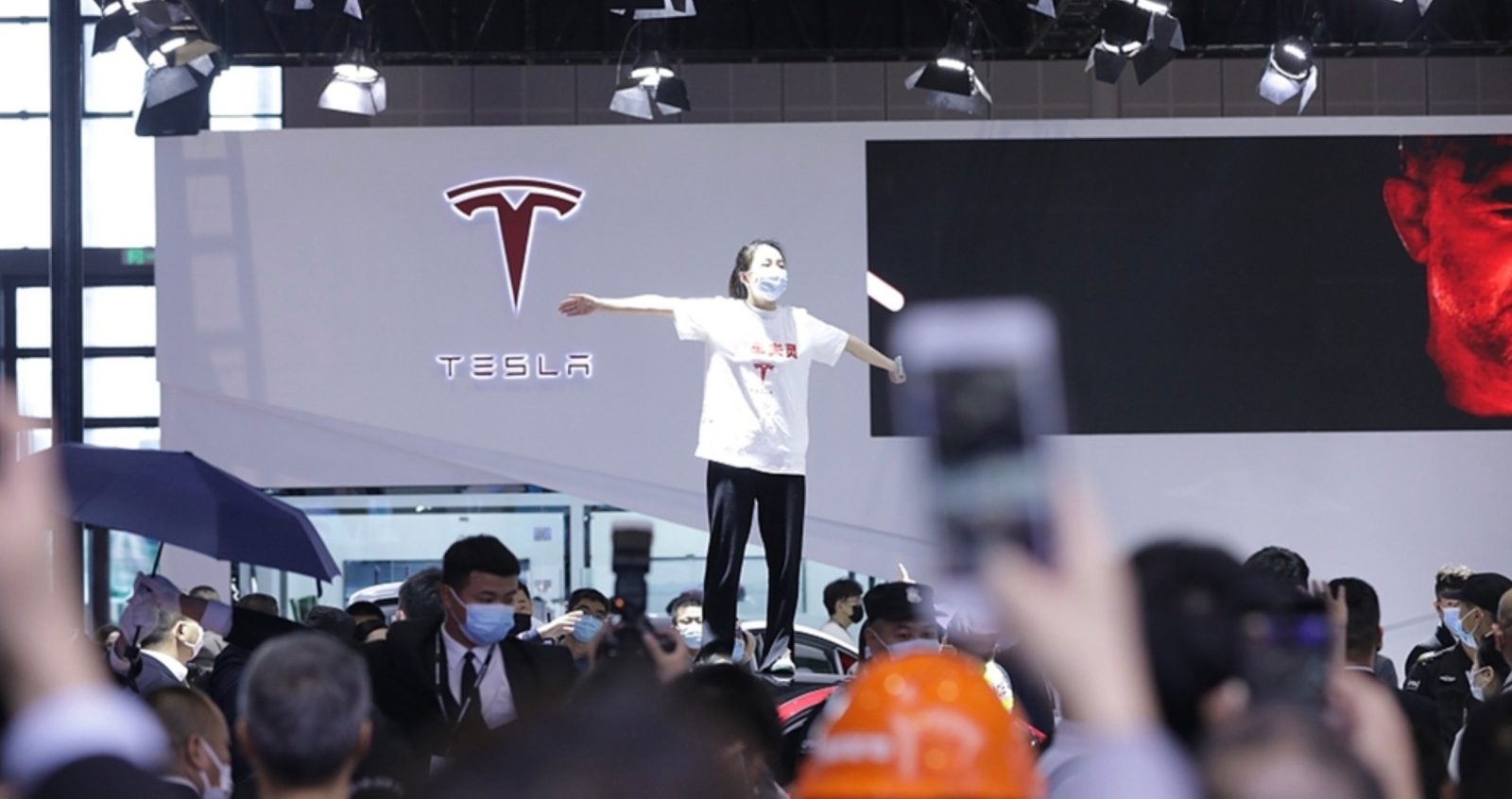 Tesla protest