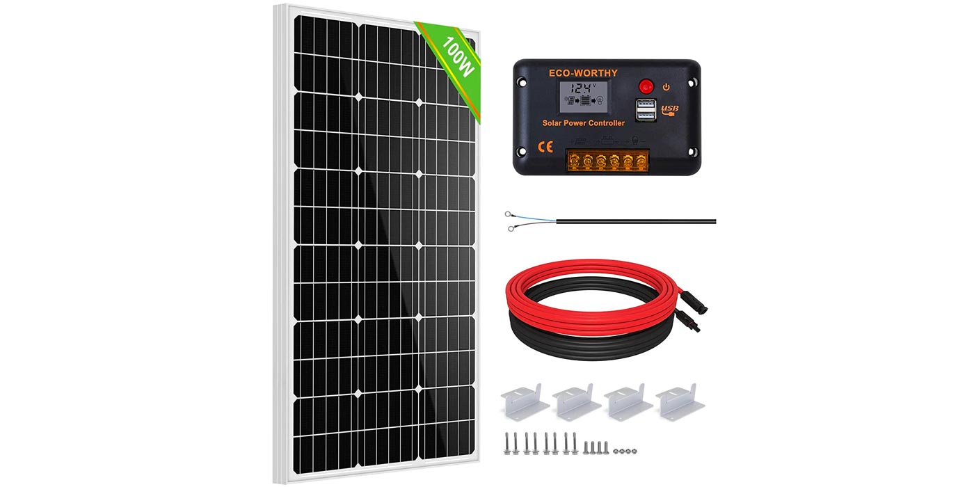 Eco-Worthy 100 watt solar panel for $63 - Clark Deals