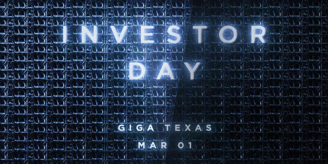 Tesla will unveil its “Master Plan Part 3” at “Investor Day” on March 1