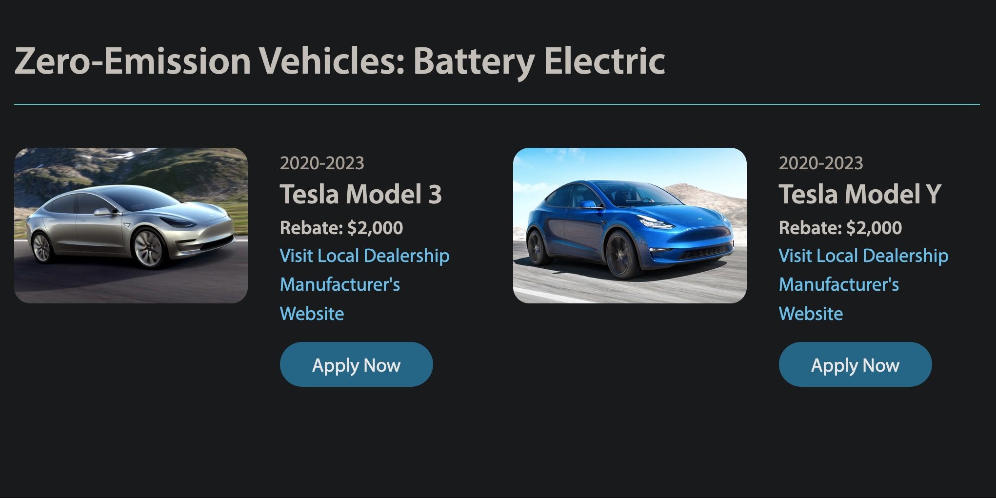 Tesla model on sale x rebates