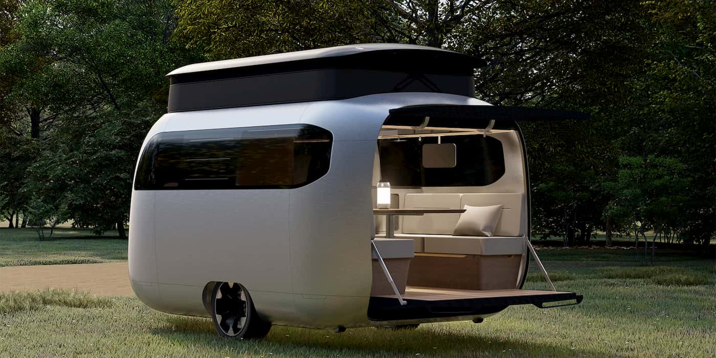 Airstream and Porsche unveil camping trailer concept for EVs