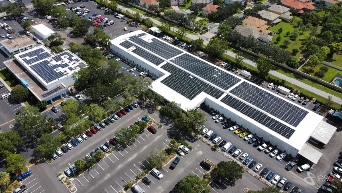 Chevy dealership rooftop solar