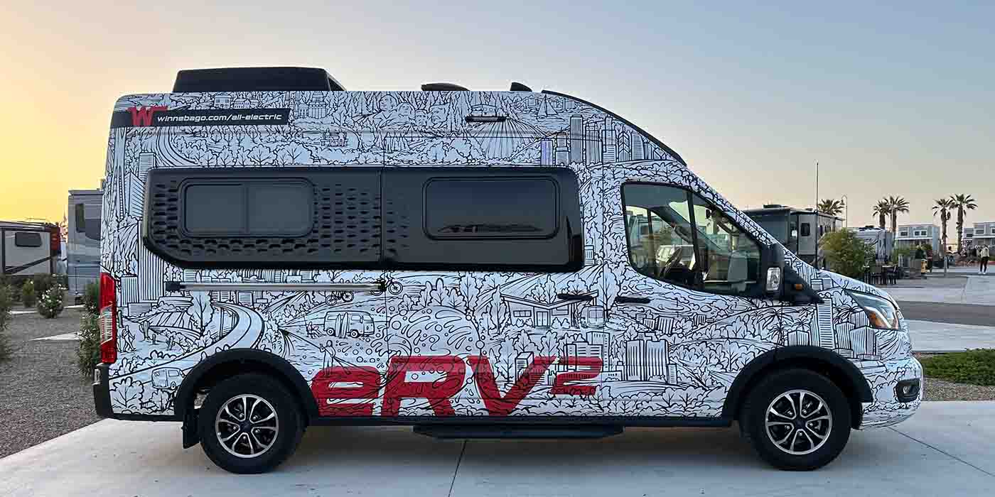 First drive (and sleepover) in the allelectric Winnebago eRV2