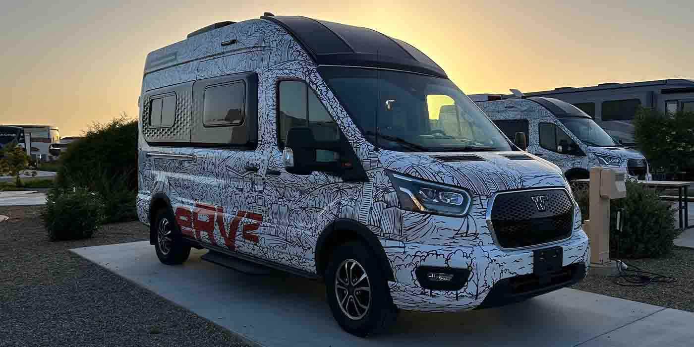 First drive (and sleepover) in the allelectric Winnebago eRV2