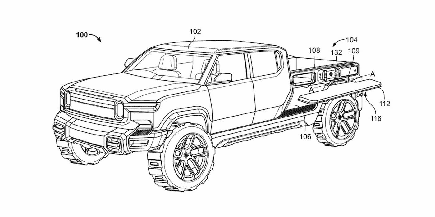 photo of Rivian wants to add even more utility with secret truck bed compartments image