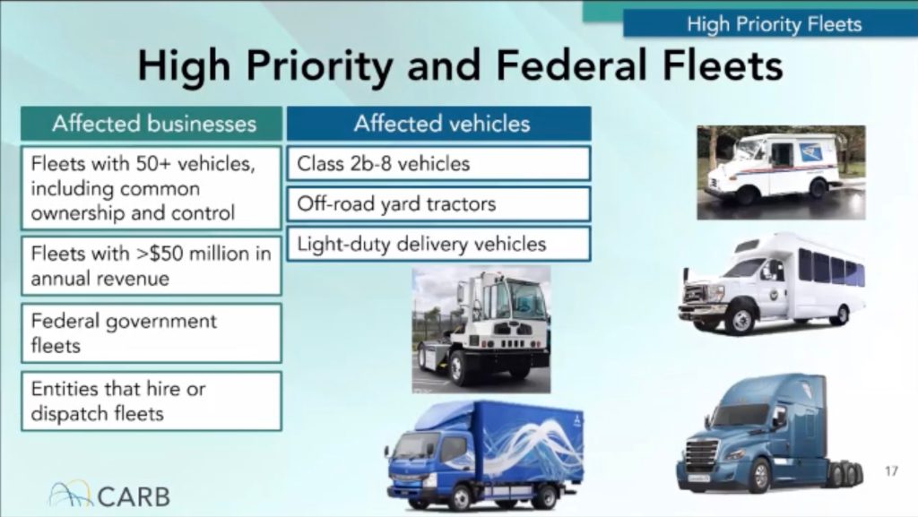 california diesel truck ban high priority fleets