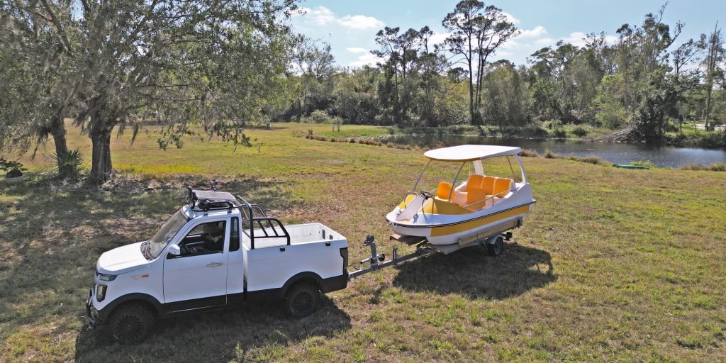 electric mini-truck towing