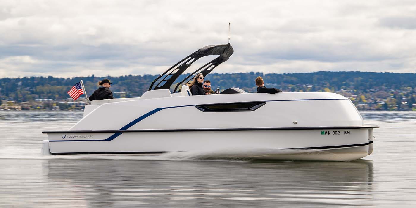 photo of Pure Watercraft unveils production-intent electric pontoon boat powered by GM’s EV batteries image