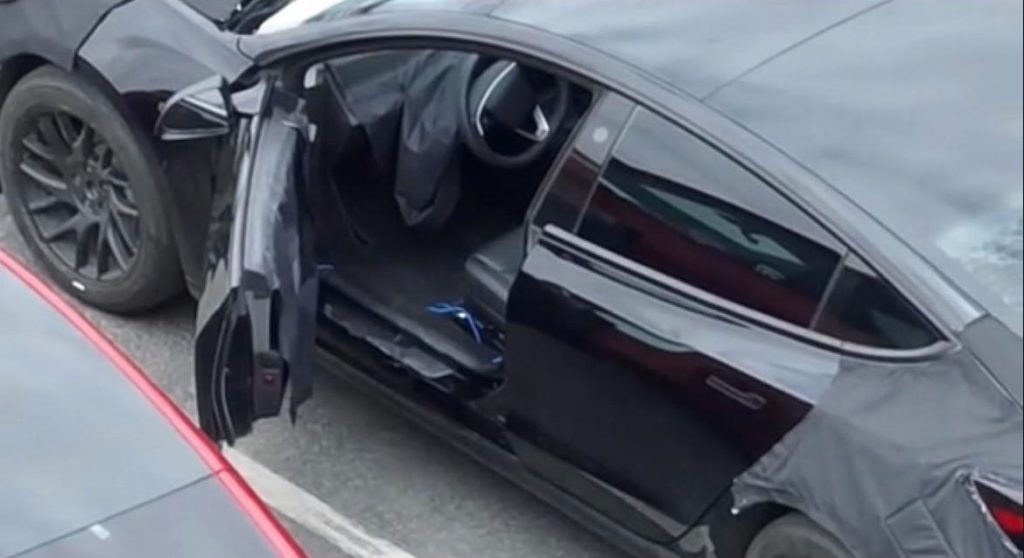 New Tesla Model 3 refresh leaked photo reveals steering wheel | Electrek