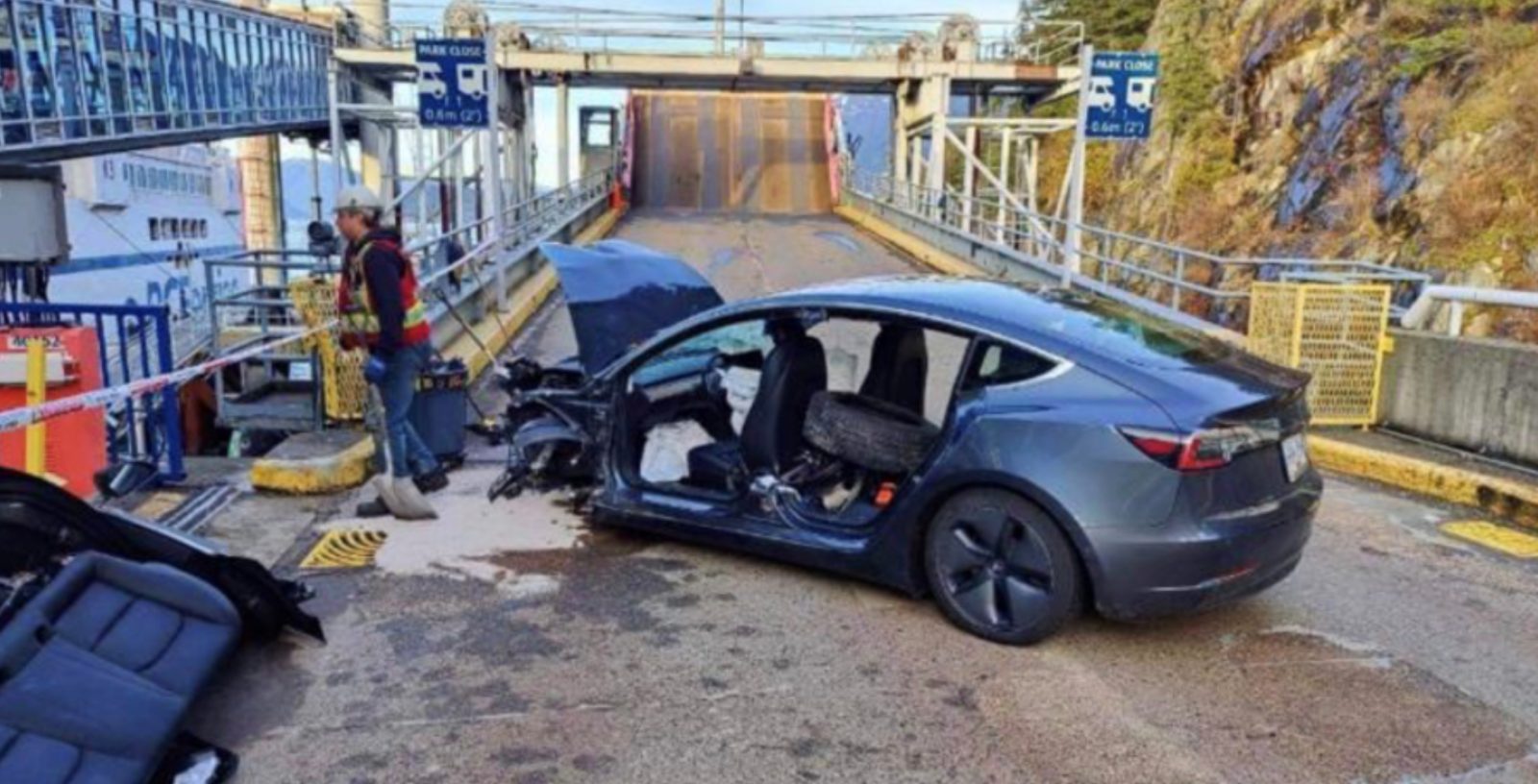 Tesla crash ferry