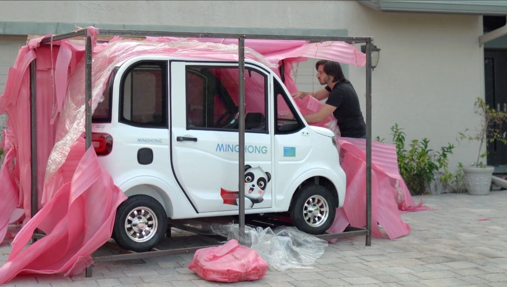 minghong electric microcar unboxing