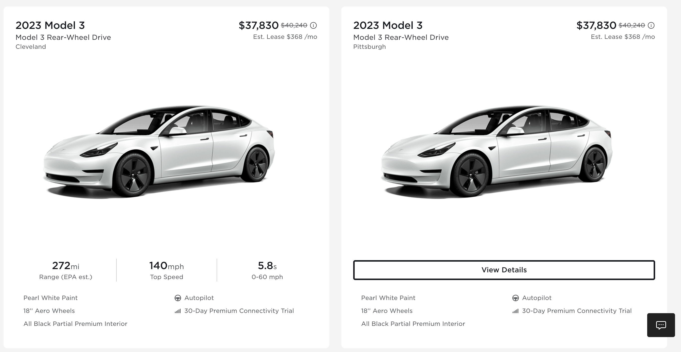 Tesla deals 3 comparison