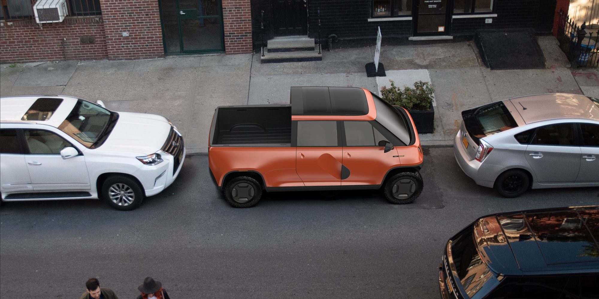 TELO is a tiny electric truck the size of a Mini with a bed as big