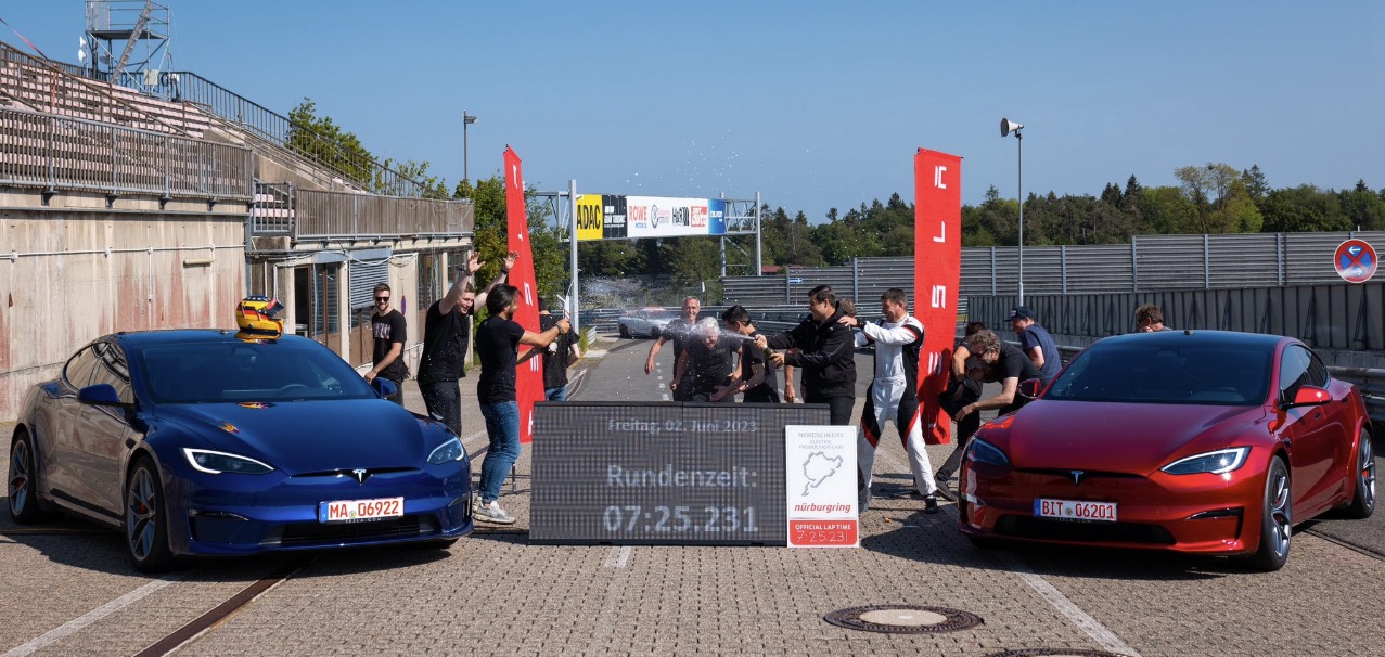 Tesla reclaims Nürburgring lap record with new Model S Plaid with Track package