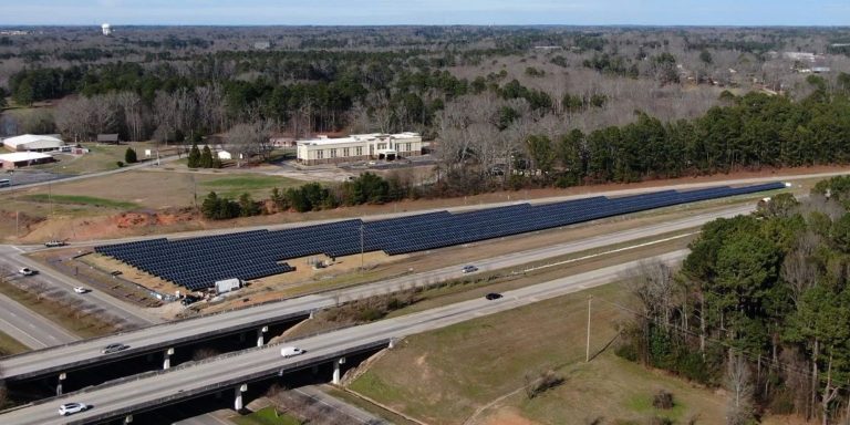 solar beside highways