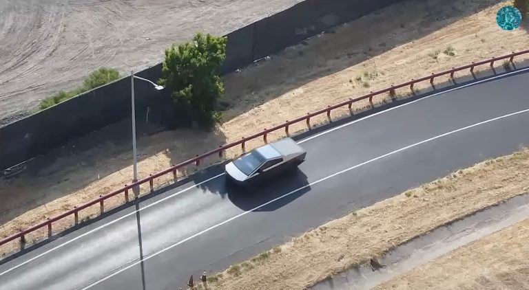 Tesla Cybertruck Fremont test track