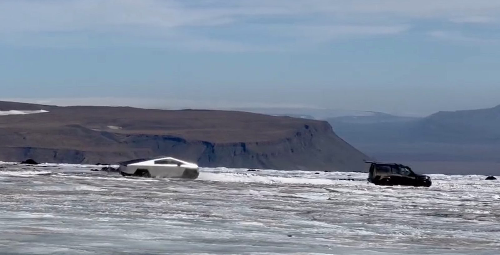 Tesla Cybertruck glacier Iceland
