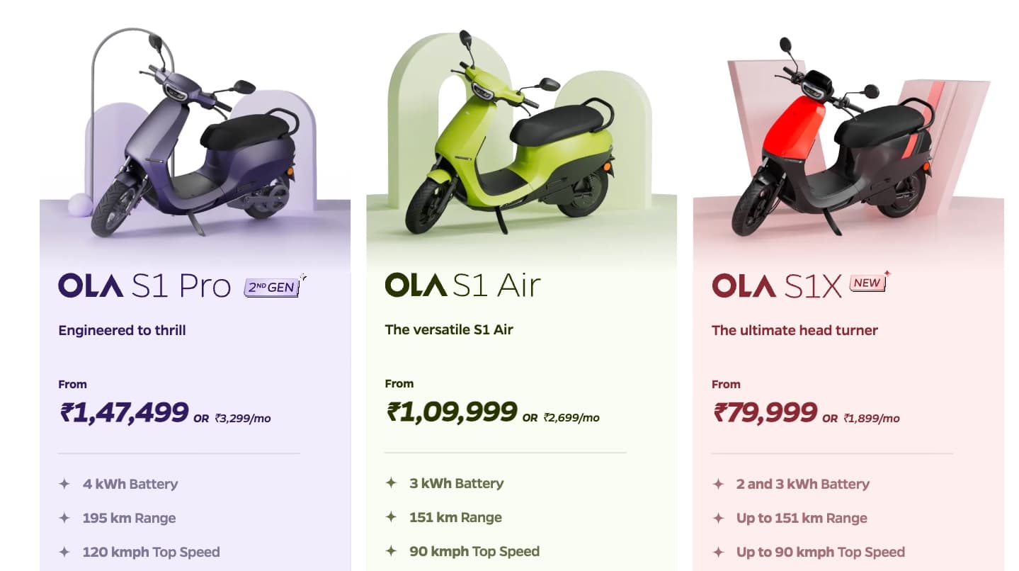 Ola Reveals Its New Lower-cost, Highway-capable Electric Scooters ...