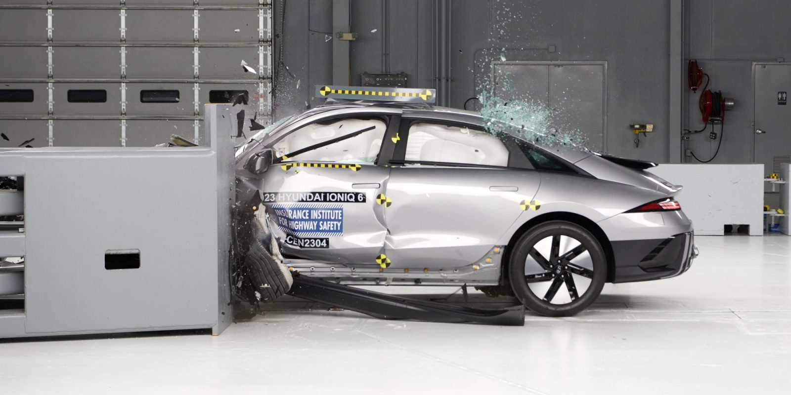 Watch This Head-On Crash Test between Two EVs