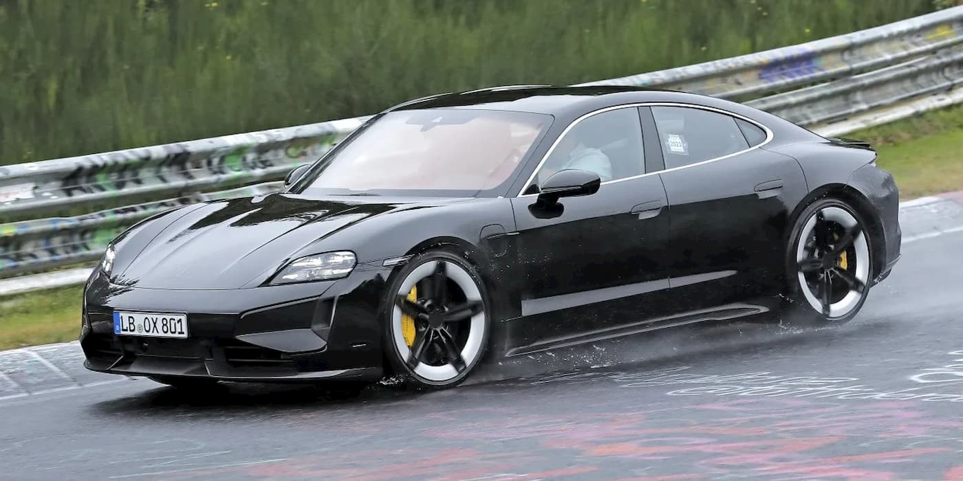 Porsche Taycan EV spotted with sporty design upgrade