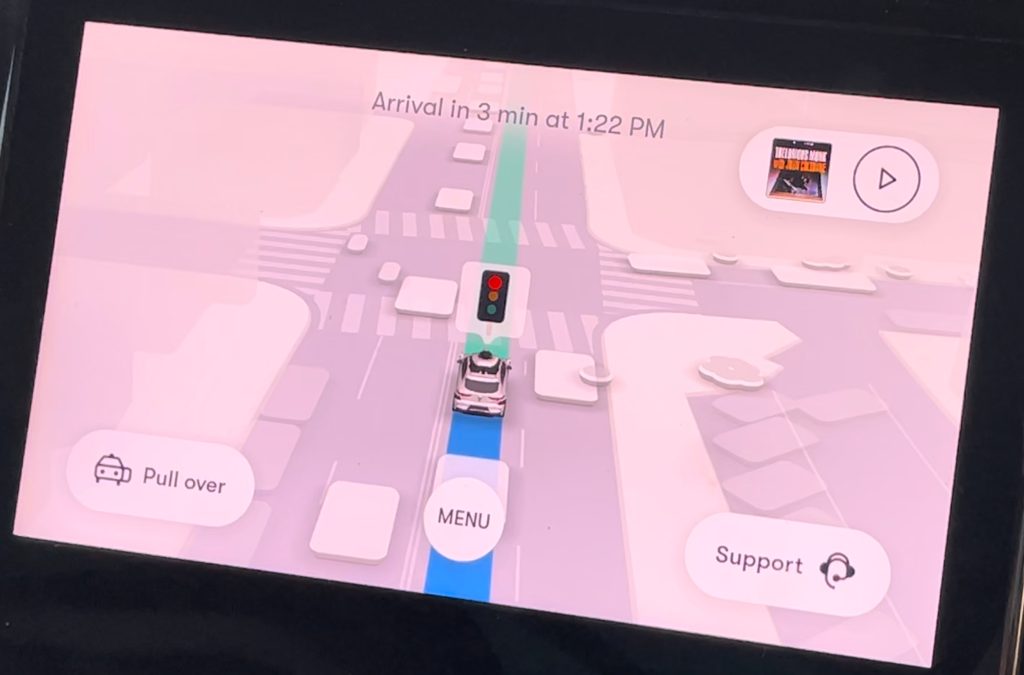waymo driverless taxi visualization