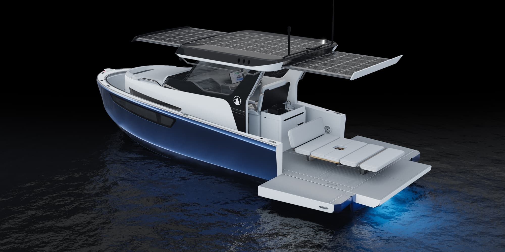 New Florida-built 800HP electric speed boat includes solar charging