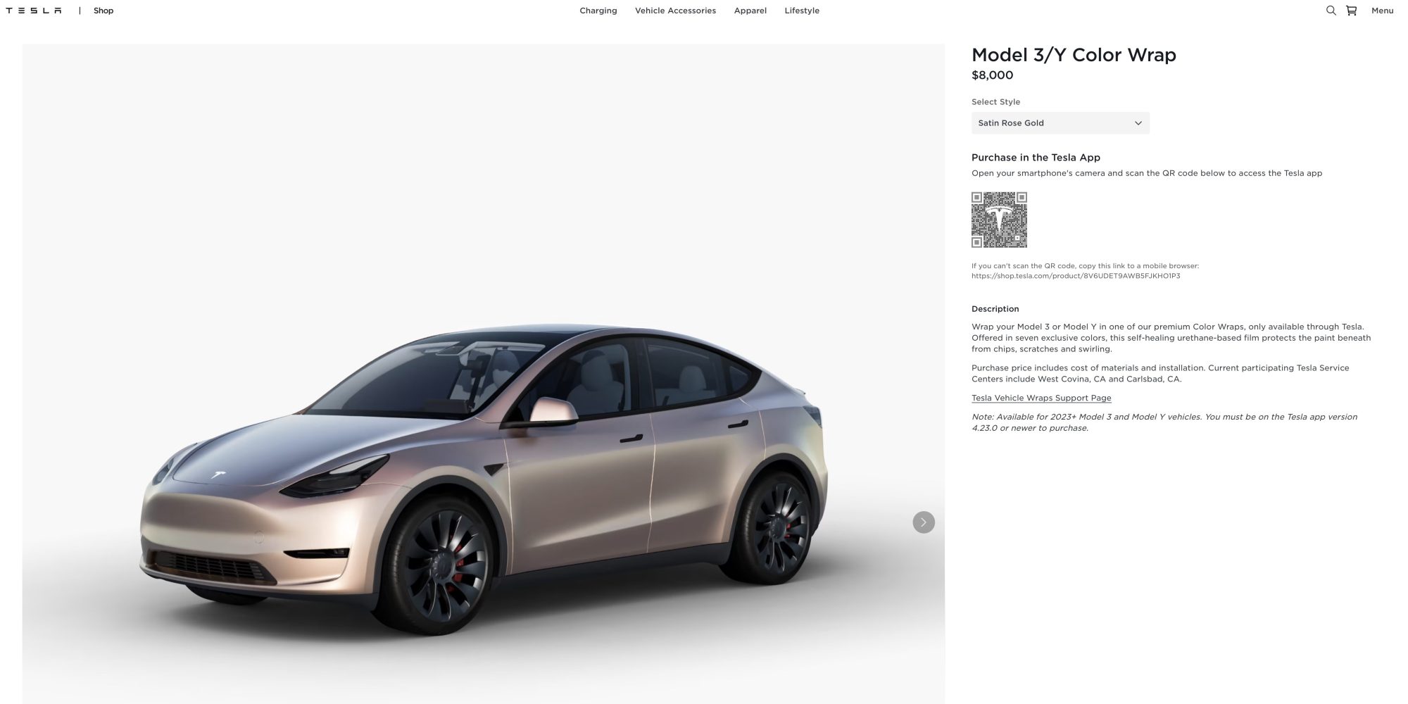 Tesla Model 3 Car Wrap Matte Dark Grey